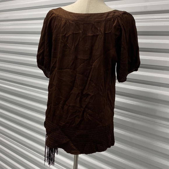 Bebe Vintage Y2K 100% Silk Boho Ethnic Top Blouse - Medium - Picture 7 of 16